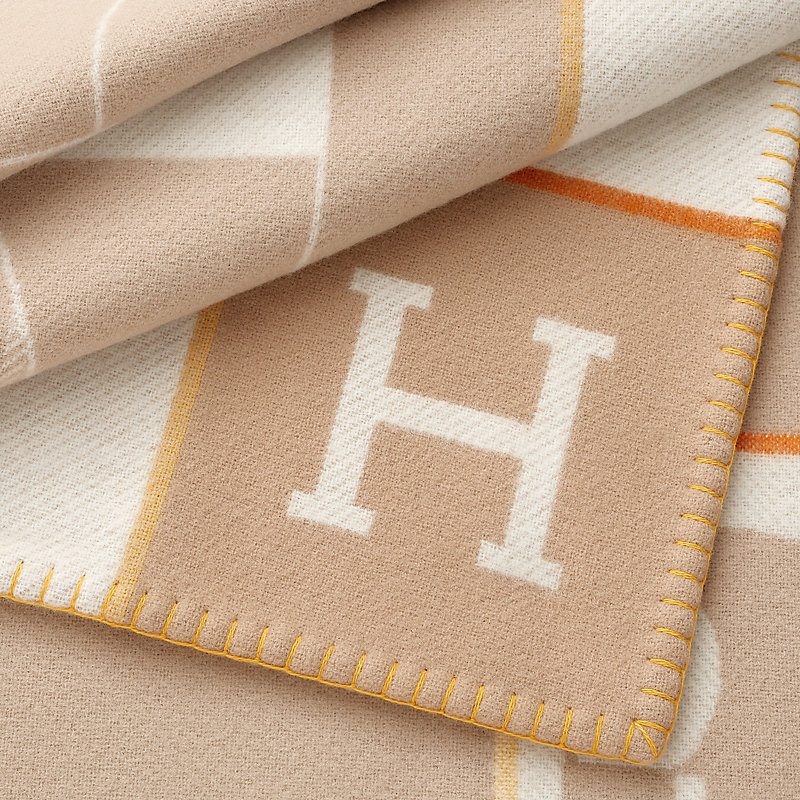 Animaux Blocks blanket - Grey | Hermès USA